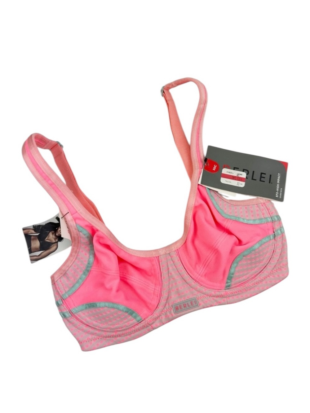 Berlei Electrify Underwire High Impact Mesh Sports Bra Size 30C Pink